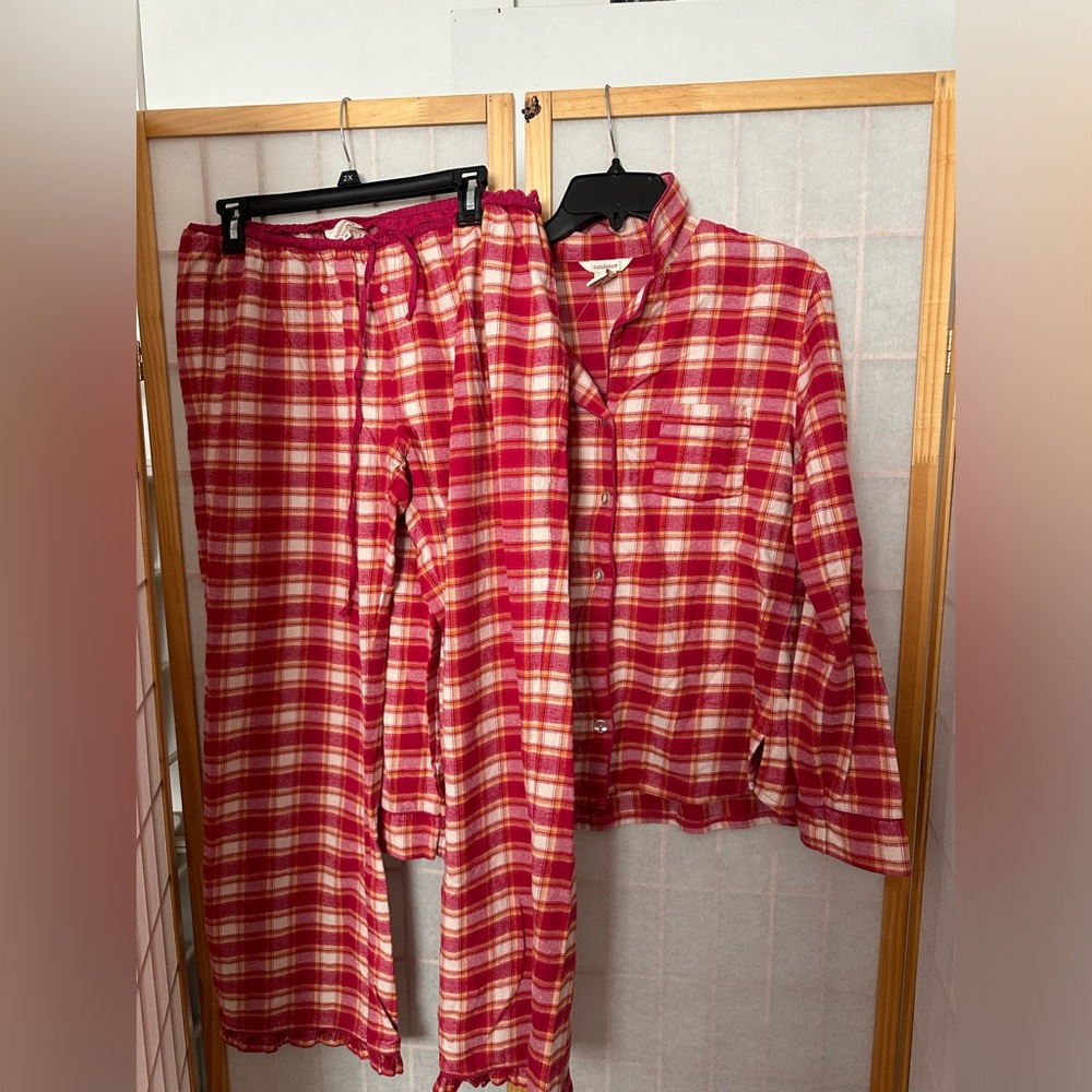 Sundance 100% cotton plaid pj set